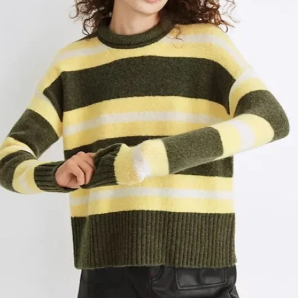 Madewell Wool and Alpaca Blend Striped Fulton Roll-neck Sweater